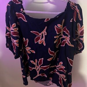 Gilli Navy Floral Women's Blouse